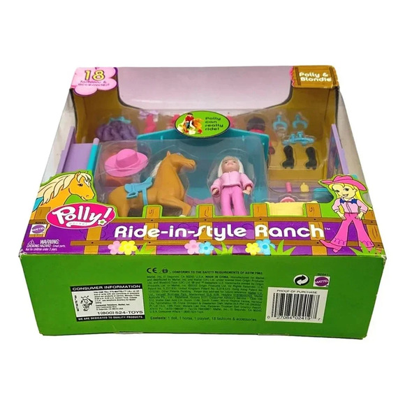 Vintage Polly Pocket Ride-in-style Ranch Blondie New 2002  Collectible - Picture 5 of 6